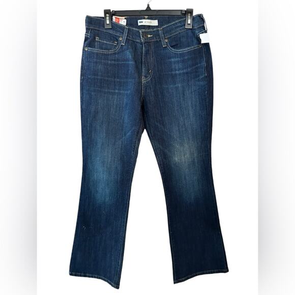 NWT Levi’s 515 Jeans Womens 30 Blue Denim Mid Rise Bootcut Flare Western Cowgirl - Picture 1 of 9